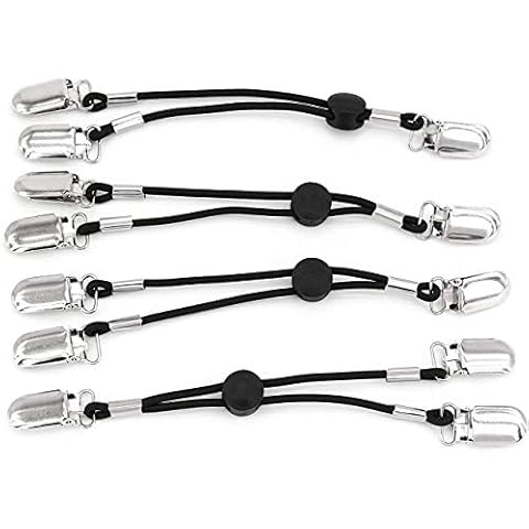 SCHEFFLER-Home Elastische Bettlakenspanner / 4er-Set verstellbare Halter in schwarz Cover