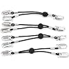 SCHEFFLER-Home Elastische Bettlakenspanner / 4er-Set verstellbare Halter in schwarz mit Metallklammern für Stuhl-Hussen, Tischdecken und Laken