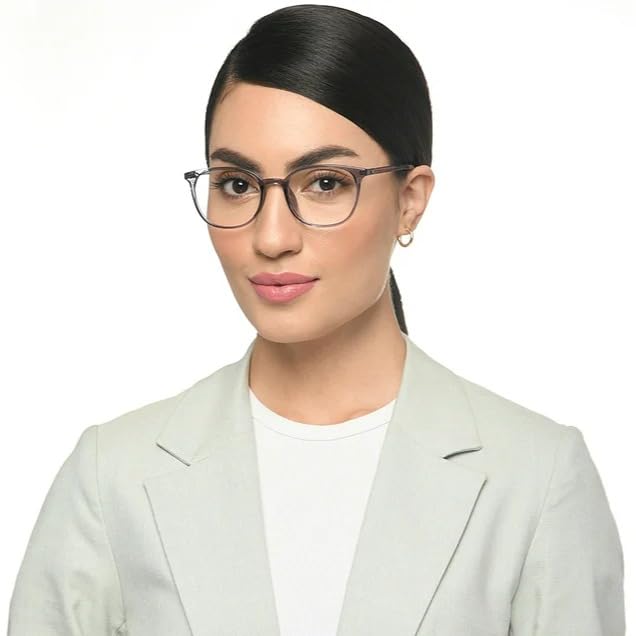 Image of LENSKART BLU | Zero Power Cut Computer Glasses | Anti Glare, Lightweight & Blocks Harmful Rays | UV Protection Specs | Full Rim Round | For Men & Women | Large | LB E16226