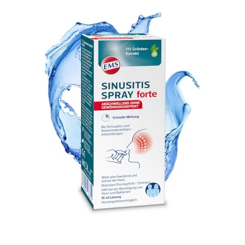 Ems Sinusitis Spray forte/natürlich wirkendes Nasenspray bei Schnupfen und Nasennebenhöhlenentzündung / 15 ml Ems Sinusitis Spray forte/natürlich wirkendes Nasenspray bei Schnupfen und Nasennebenhöhlenentzündung / 15 ml