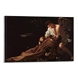Caravaggio Malerwerke, Heiliger Franziskus von Assisi in Ekstase, Poster für Zimmer, ästhetischer Druck, Kunstdruck, Leinwand, moderne Schlafzimmerdekoration, 30 x 45 cm