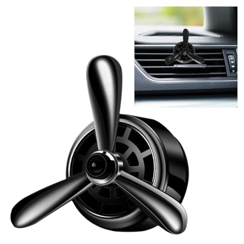 Image of Car Air Outlet Clip, Creative Air Force Propeller Shape Auto Ornament AirConditioner Vent Clip, Automotive Interior Accessories for Women Men (1, Black)