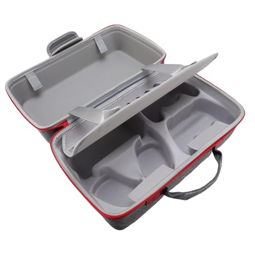 Hard Shell Carrying Case Fit for Slim Controller, Large Capacity for Accessory, Travel Bag with Adjustable Strap, Shockproof Water Nylon Material (Grey)