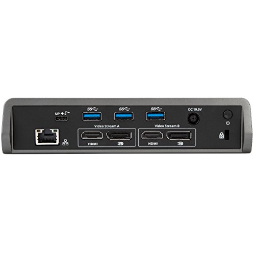 Image of Targus Universal USB-C D180 DV4K Docking Station with Power 60W, 6.75 x 3.6 x 1.5 Inches, Black (DOCK180)