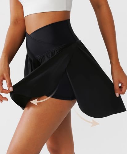 BRXL Women's Tennis Skirt with Built-in Shorts & Pockets - $9.99