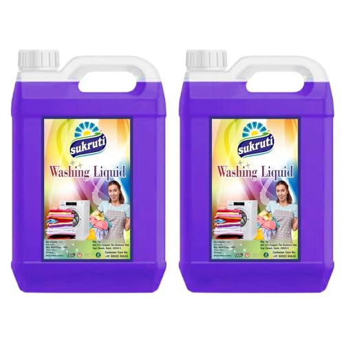 Image of Lavender Liquid Detergent (5Ltr + 5 Ltr) washing machine liquid detergent kapde dhone ka front and top load 10L Pack