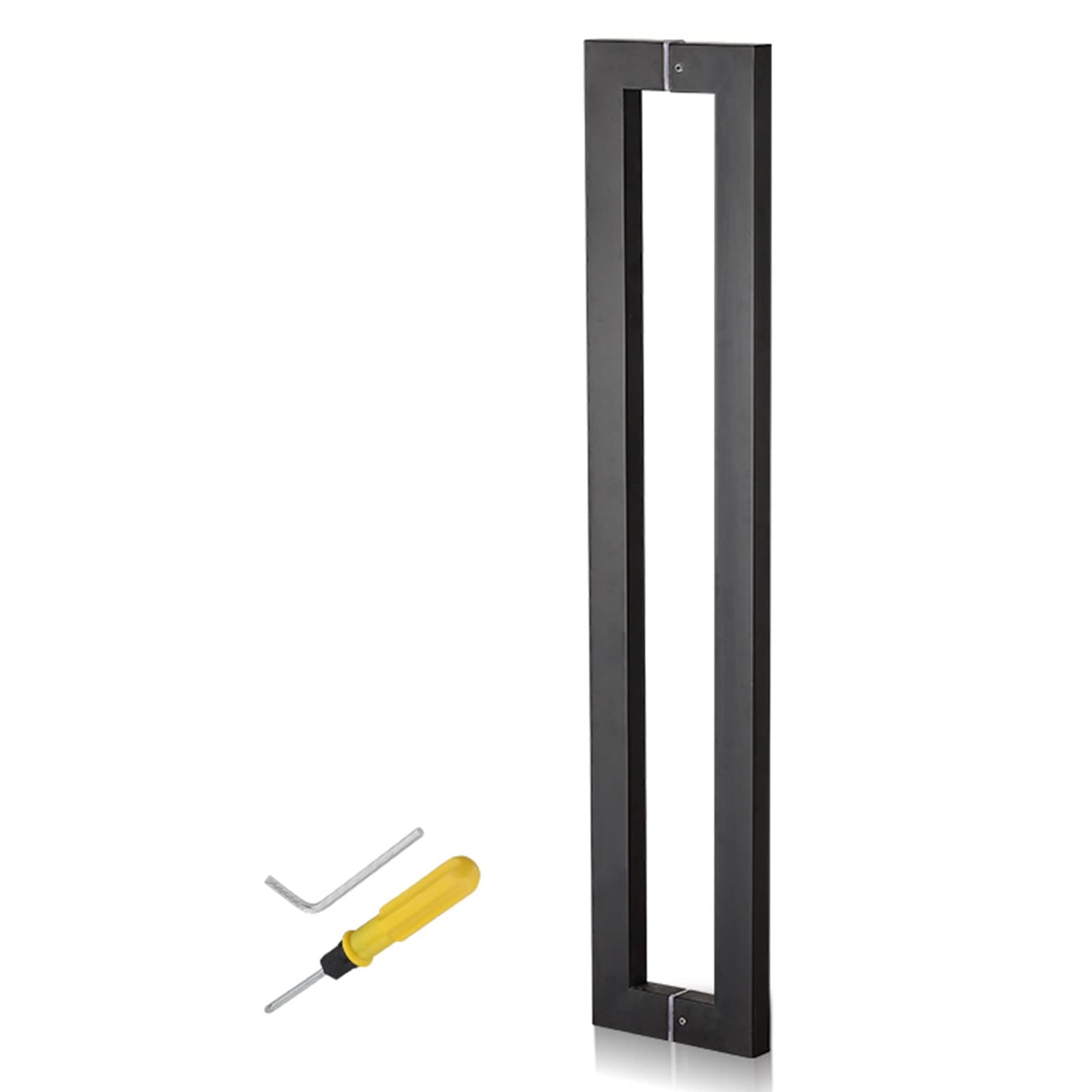 GYRAZXS ty Black Stainless Steel Door Handles for Interior & Exterior 120cm Sliding Door Handles for Bathroom & Shower with Fittings Durable & Stylish