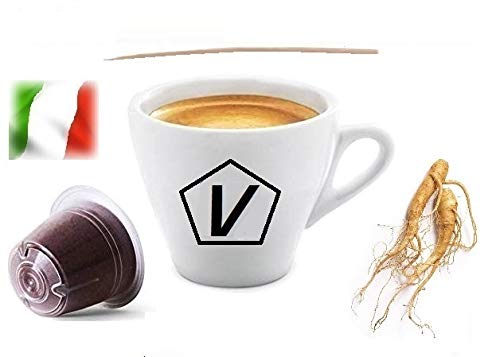 Caffè Shop Compatible avec Capsules Nespresso®, Mélange Ginseng Amer Ligne Espresso (20 Capsules)