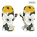 OTVEE Fashionable White Yellow Daisies Kids Winter Mittens 1 Pair Warm Gloves for Boys and Girls - Small