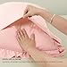 Pillow Cases Queen Size Set of 2, 20x30 Microfiber Pillow Covers Pink Ruffled Pillow Shams, Soft Breathable and Non Shrinking Envelope Closure Pillowcase Cute Pillow Cases