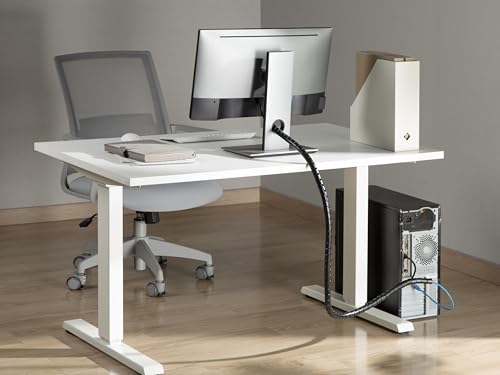 Equip 650868 Organizer per Cavi Scrivania Guaina Intrecciata per Cavi Nero 2.5mt - 5