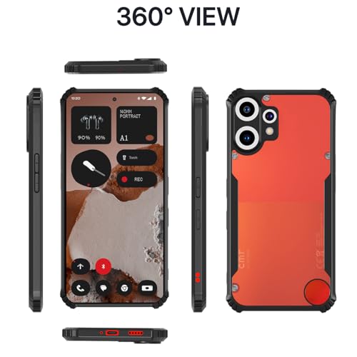 Image of Pikkme Back Cover for CMF by Nothing Phone 2 Pro 5G | Ultra Hyrbid | Full Camera Protection | Raised Edge | Crystal Clear Transparent Bumper Case (Black)