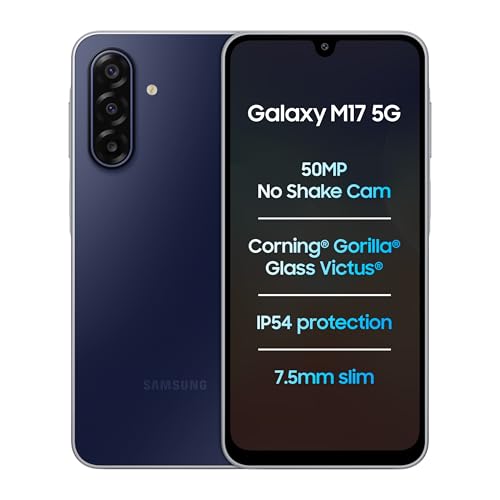 Samsung Galaxy M17 5G (Sapphire Black, 4GB RAM, 128GB Storage)| C...