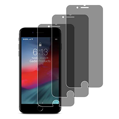 Gadol Privacy Tempered Glass Screen Protector Compatible for iPhone 7, iPhone 8 & iPhone SE 2nd Generation (3 Pack)
