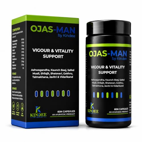 Image of Kindee Shilajit /Shilajeet for Men Capsule | Pure Himalayan Shilajit with Ashwagandha, Safed Musli, Kaunch Beej, Shatavari & Gokhru | For Energy, Stamina & Performance Support | 60 Capsules.
