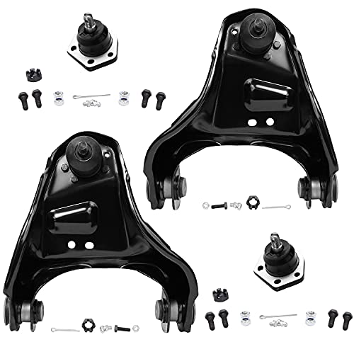 Image of Detroit Axle - 10pc Front End Kit for Chevy Blazer S10 GMC Jimmy Sonoma Isuzu Hombre Olds Bravada 2 Upper Control Arms w /Ball Joints 2 Lower Ball Joints 4 Inner & Outer Tie Rods 2 Sleeves Replacement