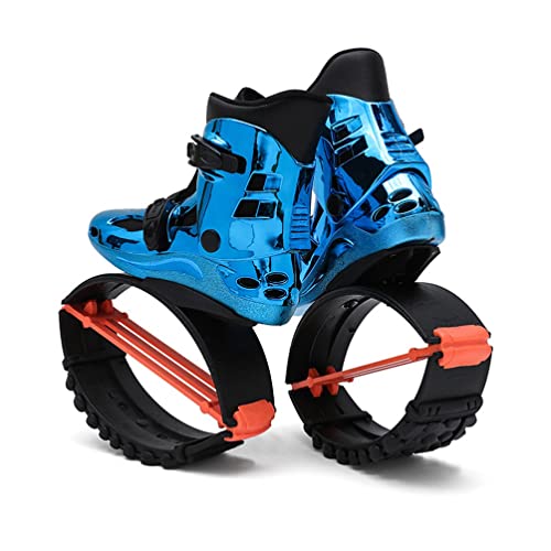 Kangaroo Jumping Shoes, Jumping Stilts Fitness Exercise Anti- Shoes, Neutral Bounce Shoes (Blue 36)