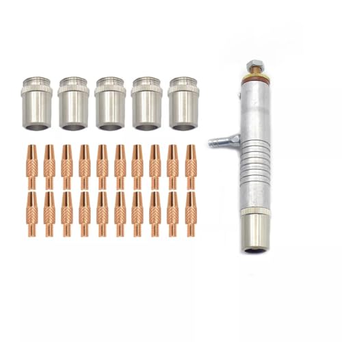 parts Kit Tube Assembly Contact Tips Nozzle 186404 For Miller Spoolmate 100, 185, 3035 and, Hobart DP-3035 Spool Gun (26-PK Tips .035 kit)