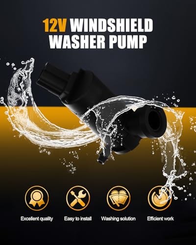 Image of ROADFAR Front Windshield Washer Pump Compatible for Ford for E-150 08-14|for E-250 for E-350 for E-450|for F-150 for F-350 for F-450 for F-550|OEM:7R33-17664-DA|with Grommet