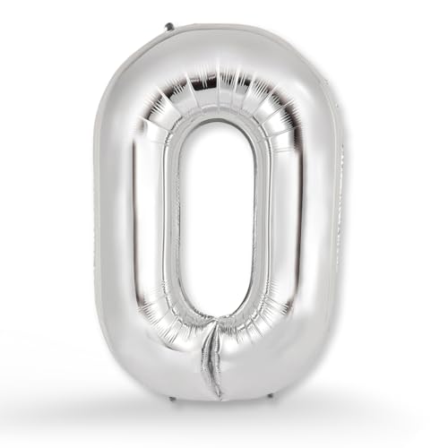 FUNXGO® Ballon Lettre O Argenté - XXL 100cm - Ballon d'anniversaire lettre O en argenté - Pour gonflage à l'hélium - Élégance Brillante pour Vos Fêtes