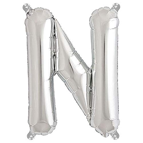 Northstar Foil Balloon 00492 Letter N, 16", Silver