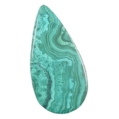 Pierre gemme malachite 31x14x4mm pour bricolage de bague et pendentif DIY