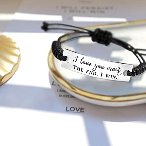 Sousyokyo 2Pcs Couple Love Bracelet, I Love You Most More The End I Win Matching Girlfriend And Girlfriend Stuff Cool Meaningful Gifts #TOP4