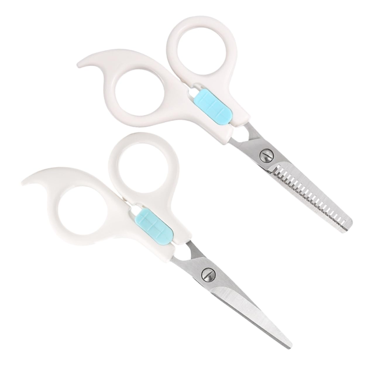 Beavorty 2 Set Taglierina Per Parrucchieri Totale Forbici Bianca 2 Pz*2