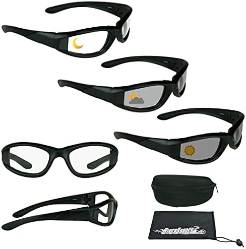 Bikershades Motorcycle Safety Transitional Photochromic Riding Glasses Men Women