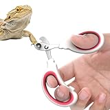 Xyembu Small Animal Nail Clippers, Stainless Steel Bearded Dragon Nail Clippers, Professional Reptile Grooming Tool with Precise Angled Edge, Cat Nail-Clipper, Claw Trimmer for Birds, Cat, Dogs (Red)
