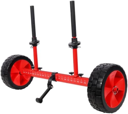 Sit On Top Kayak Cart, Heavy-Duty Plug-in Kayak Cart Dolly with 10 Inch PU Wheels,Width Adjustable