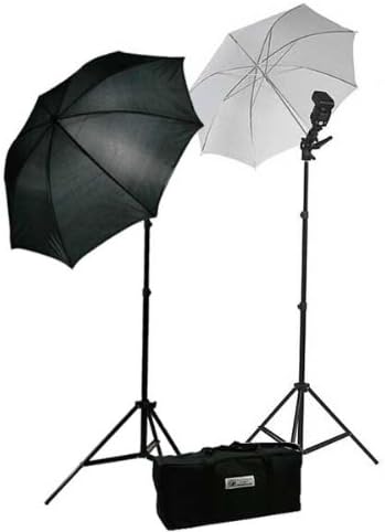 ePhoto Double Speedlite Flash Kit Photo Studio Flash Mount Umbrellas Kit with Case by ePhotoInc HUB4