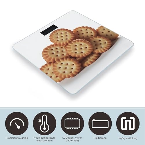 Báscula digital de baño Food Chip Biscuits peso preciso miniatura 3
