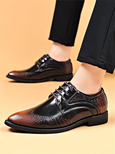 Men's Vintage Dress Shoes Casual Oxford Formal Leather Shoes for Weddings Business Office Prom2