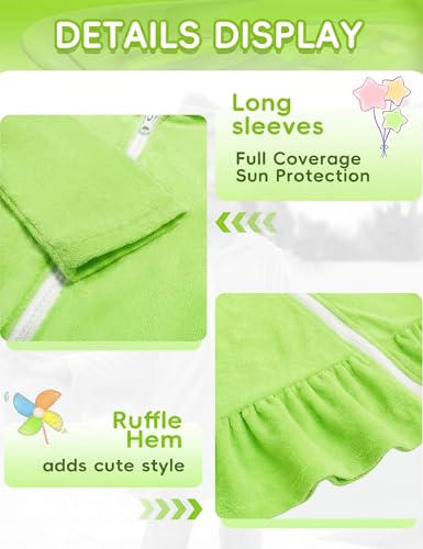 Image of Girls Swimsuits 3 Piece Bikini Bathing Suit Sets Cover-up Swimwear with Drawstring UPF 50+ Sun Protection
