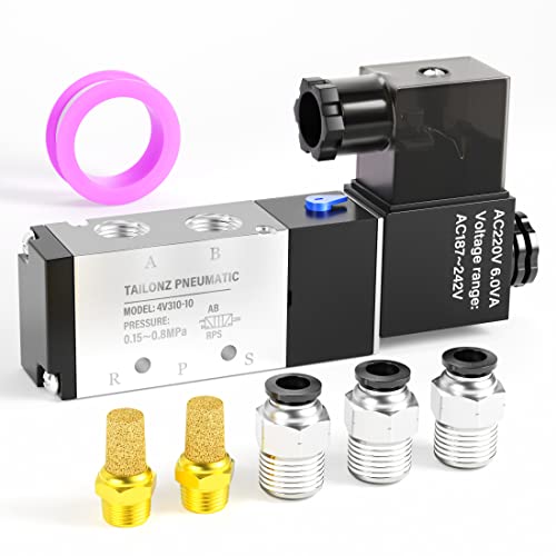 Image of TAILONZ 3 /8 inchNPT Solenoid Valve 5-Way 4V310-10 AC220V