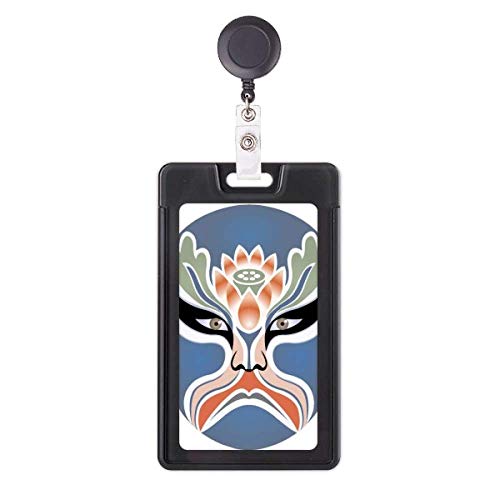 Porte-badge rétractable coloré motif masque d'opéra de Pékin Xiangjianghui