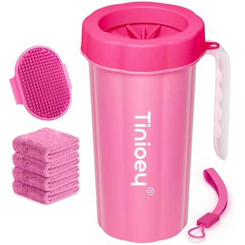 Tinioey Large Dog Paw Cleaner with Handle Cover