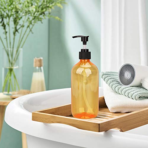 Plastic Pump Bottle 16oz，Woaiwo-q Soap Dispenser Empty Shampoo Dispenser Bottles for Cleaning Solutions,Hair,Oils,(7 pack,orange) - Thumbnail 7