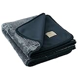 ブルーム ひざ掛け ブランケット フラン 着る毛布 レディース メンズ 厚手 134×82cm 3way リバーシブル 暖かい スナップボタン 大判 (フォレスト)