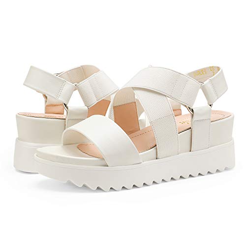 Image of DREAM PAIRS Women's Open Toe Ankle Strap Platform Wedge Sandals