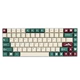 HFSECURITY Green White Red Camping Color Design Keycaps for Cherry Mx Switch Mechanical Keyboard Cherry Profile Japanese Character Key Caps
