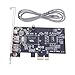 TECKEEN High-Speed 1394A Firewire Expansion Card PCI Express 1X to External IEEE 1394 Adapter with Low Profile Bracket