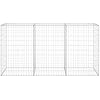 Tidyard Gabion Wall, Galvanized Steel Mesh Grid with Covers 78.7x23.6x39.4 Inches for Garden Landscaping, Retaining Walls and Outdoor Privacy Protection