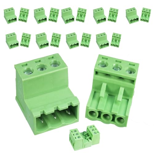 Connecteur de bornier à 3 broches 5.08 mm pas à vis pour câblage électrique et électronique