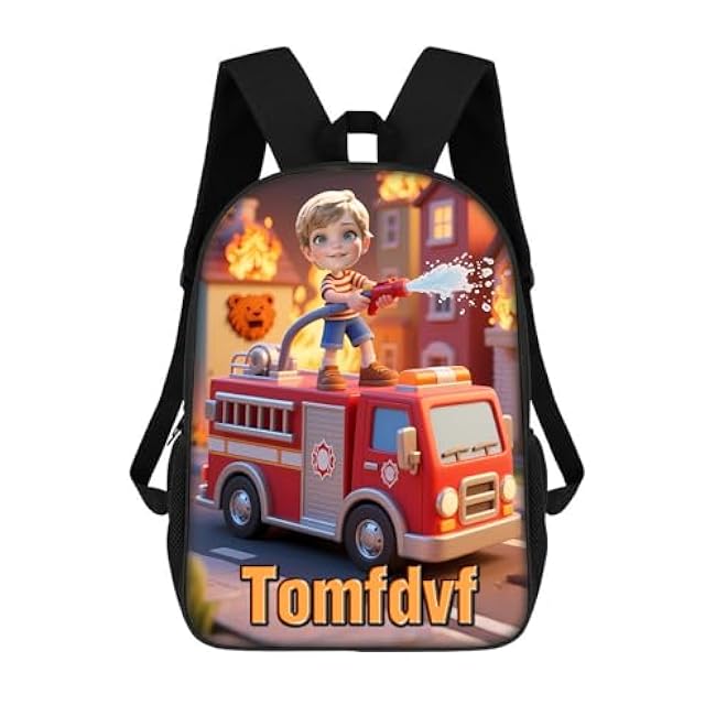 Personalized Engineering Vehicle Themed Backpack, Custom Name Excavator Backpack, Construction Truck Back Pack, Backbag Birthday Christmas Gifts For Excavator Driver Lovers