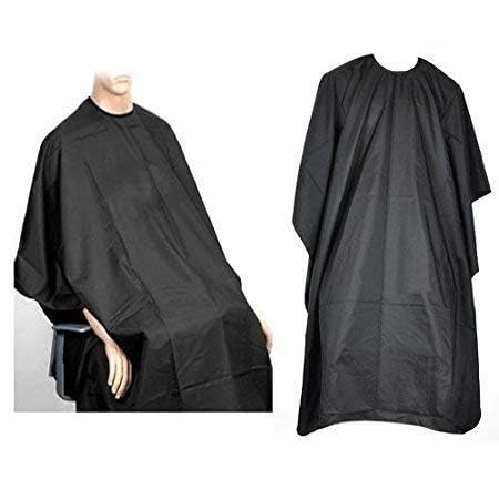 AARU MALL Barber Cape, Professional Barber Cape, Hair Cutting Capes for Home and Salon, Barber cape for Men, Women and Kids, (Black) 61" x 55" 1