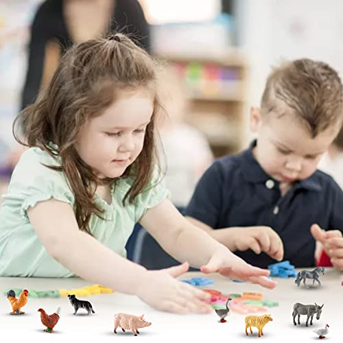 VAIAV Tiere Figuren Bauernhoftiere Mini Tiere Spielzeug Realistische Scheunentiere Kunststoff Tierfiguren Spielzeug… – Bild 3