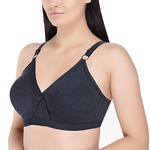 Image of Women's Poly Cotton Non-Padded Wire Free Full Coverage Bra