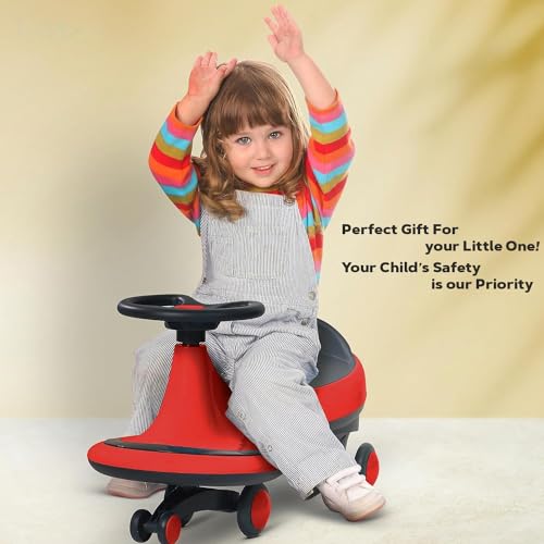 Image of Super Smooth Musical With Lights Plasma Car Ride On For Kids, Baby Car, Ride On Magic Car For Kids 2 To 8 Years Boys Girls (Red)